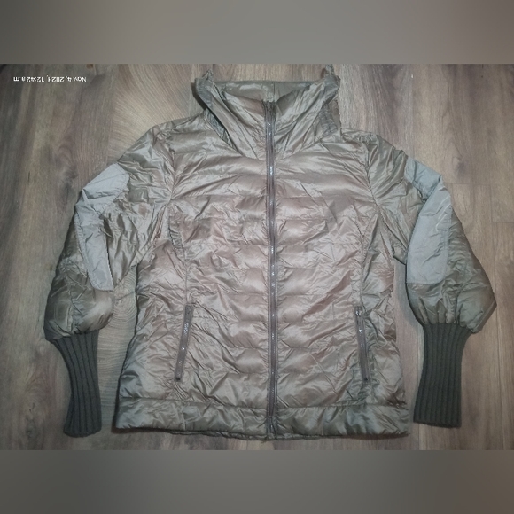 MORE by Siste's Italian Metallic Bronze Puffer Winter Coat Size Medium - Picture 1 of 10
